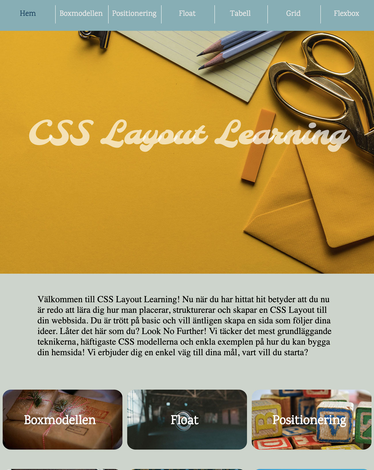 CSS Layout Learning
